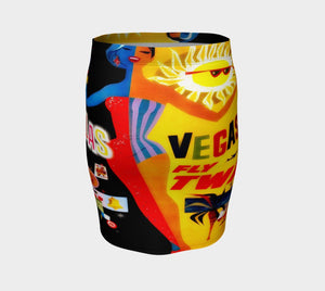 Elvis Dragon Viva Las Pencil Skirt